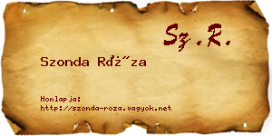 Szonda Róza névjegykártya