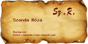 Szonda Róza névjegykártya